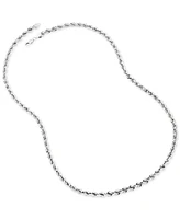 Evergreen Rope 26" Chain Necklace (5.3MM) in 10K White Gold