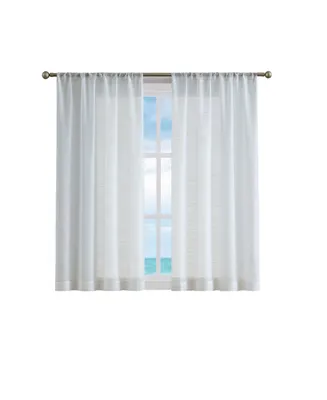 Nautica Erasmus Sheer Rod Pocket Window Curtain Panel Pair