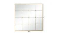 Metal Glam Wall Mirror, 36" x 1" x 36"