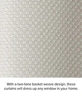 Lucky Brand Ember Thermal Woven Room Darkening Grommet Window Curtain Panel Pair with Tiebacks