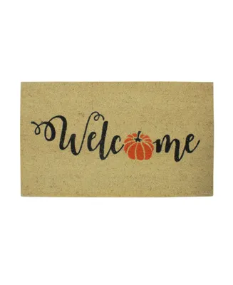 Pumpkin "Welcome" Fall Harvest Outdoor Doormat, 18" x 30"