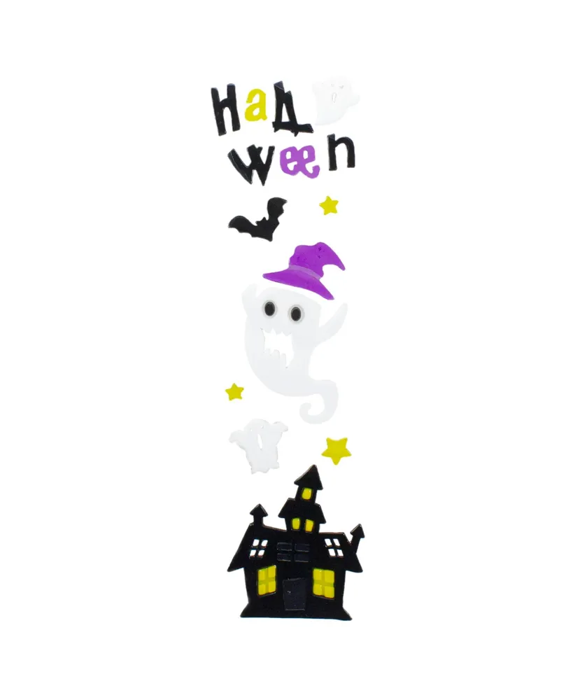 Haunted House Halloween Gel 8 Piece Window Clings Set