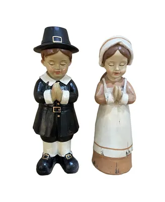 Pilgrim Children Praying 2 Piece Fall Decoration Set, 9.25"