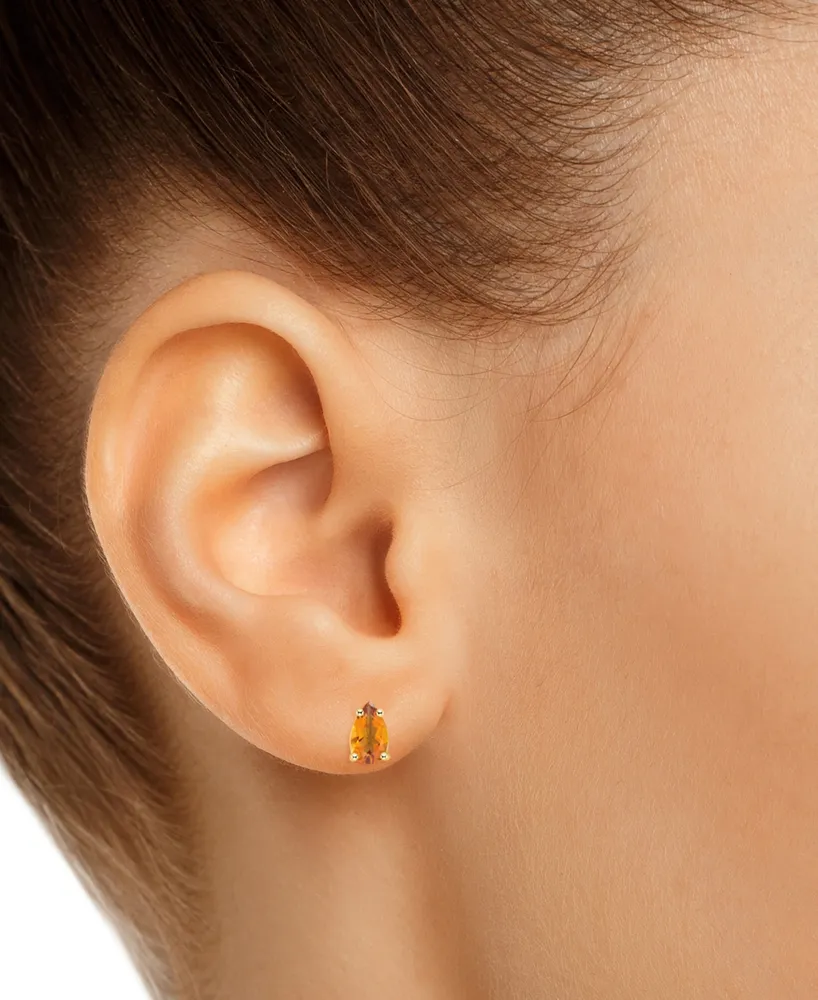 Citrine Pear Stud Earrings (3/8 ct. t.w.) 14k Gold
