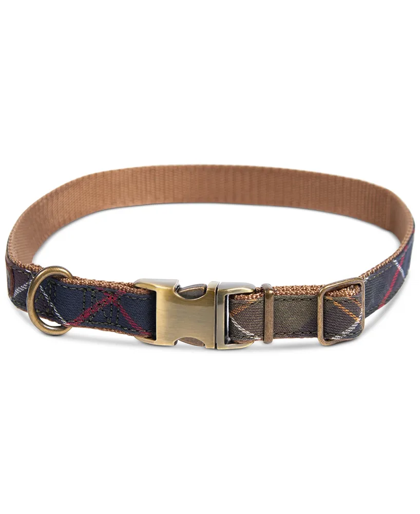 Barbour Tartan Webbing Lightweight Adjustable Dog Collar