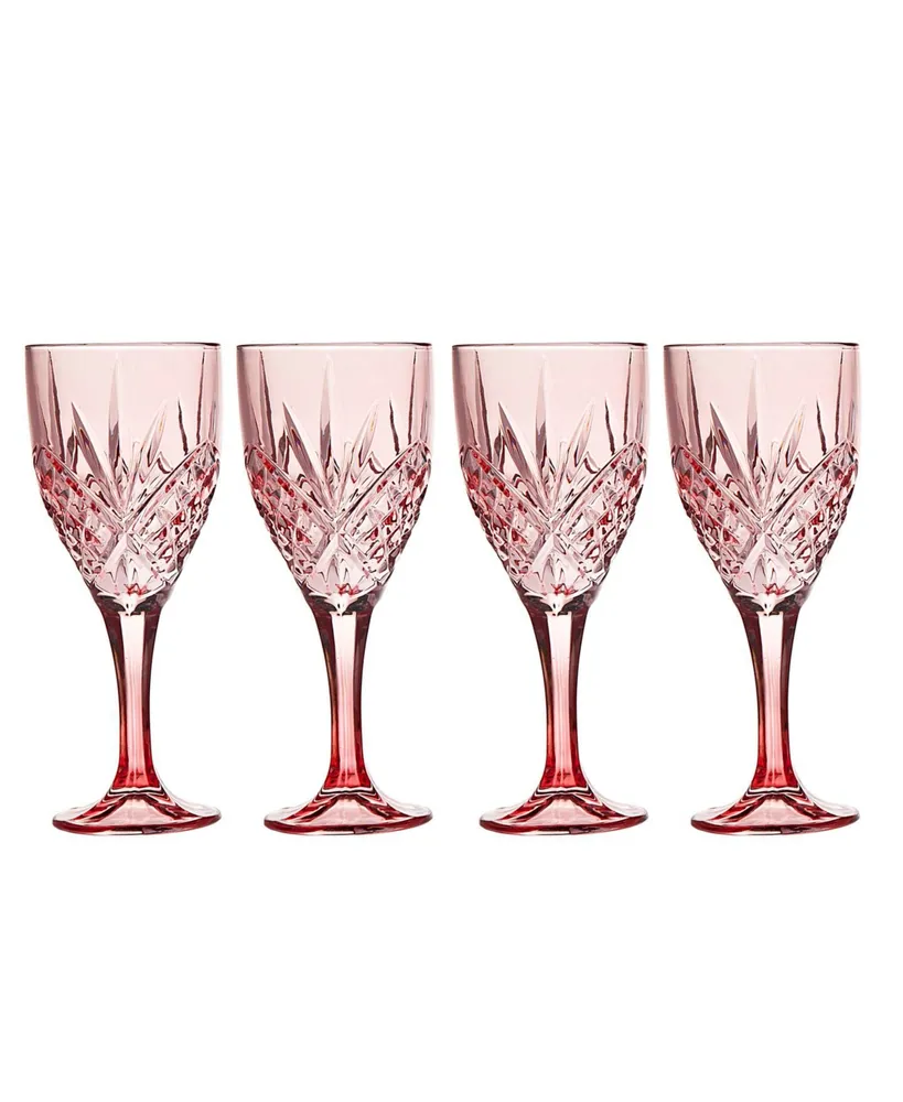 Godinger Dublin Blush Crystal Goblets, Set of 4