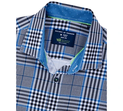 Men's Regular Fit Non-Iron Plaid-Print Performance Stretch Dress Shirt