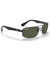 Ray-Ban Men's Polarized Sunglasses, RB3445 64