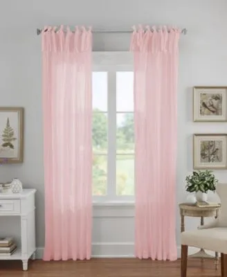 Jolie Crushed Semi Sheer Tie Top Curtain Collection