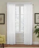 Elrene Home Fashions Bianca Semi-Sheer Window Curtain with Tassels