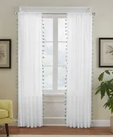 Elrene Home Fashions Bianca Semi-Sheer Window Curtain with Tassels