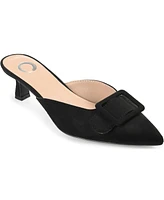 Journee Collection Women's Vianna Buckle Slip On Heels