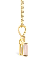 Morganite (/ ct. t.w.) and Diamond Accent Pendant Necklace 14K Gold or White