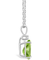 Peridot (1-1/3 ct. t.w.) and Diamond Accent Pendant Necklace 14K Yellow Gold or White