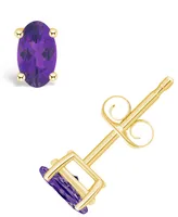 Amethyst (1/2 ct. t.w.) Stud Earrings 14K White Gold or Yellow