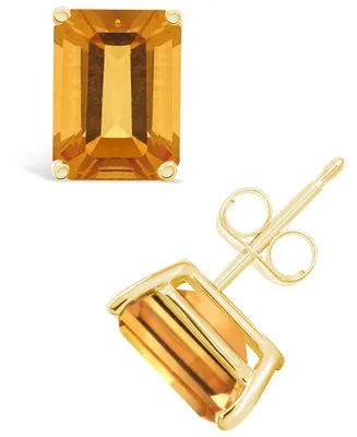 Citrine (3-1/5 ct. t.w.) Stud Earrings 14K Yellow Gold or White
