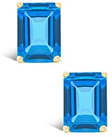 Topaz (4 ct. t.w.) Stud Earrings 14K Yellow Gold or White