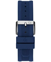 Guess Gc Audacious Men's Swiss Silver-Tone Stainless Steel Strap Watch 44mm