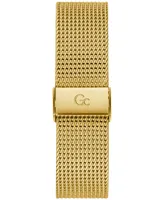 Guess Gc Executive Men's Swiss Gold-Tone Stainless Steel Bracelet Watch 44mm - Silver