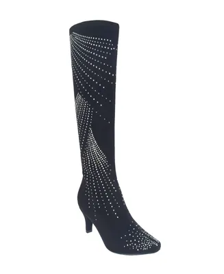 Impo Women's Namora Sparkle Stretch Knee High Dress Boots