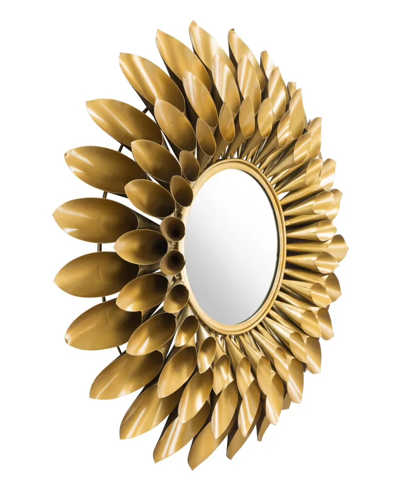 Gerald Large Round Gold Wall Mirror