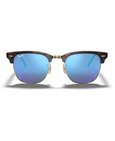 Ray-Ban Unisex Sunglasses, RB3016 Clubmaster Mineral Flash Lenses