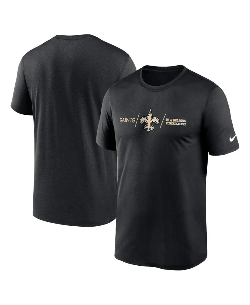 Men's Nike Black New Orleans Saints Horizontal Lockup Legend T-shirt