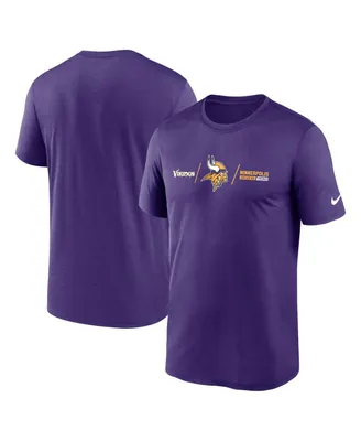 Men's Nike Purple Minnesota Vikings Horizontal Lockup Legend T-shirt