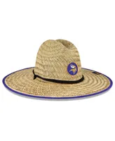 Men's New Era Natural Minnesota Vikings 2022 Nfl Training Camp Official Straw Lifeguard Hat