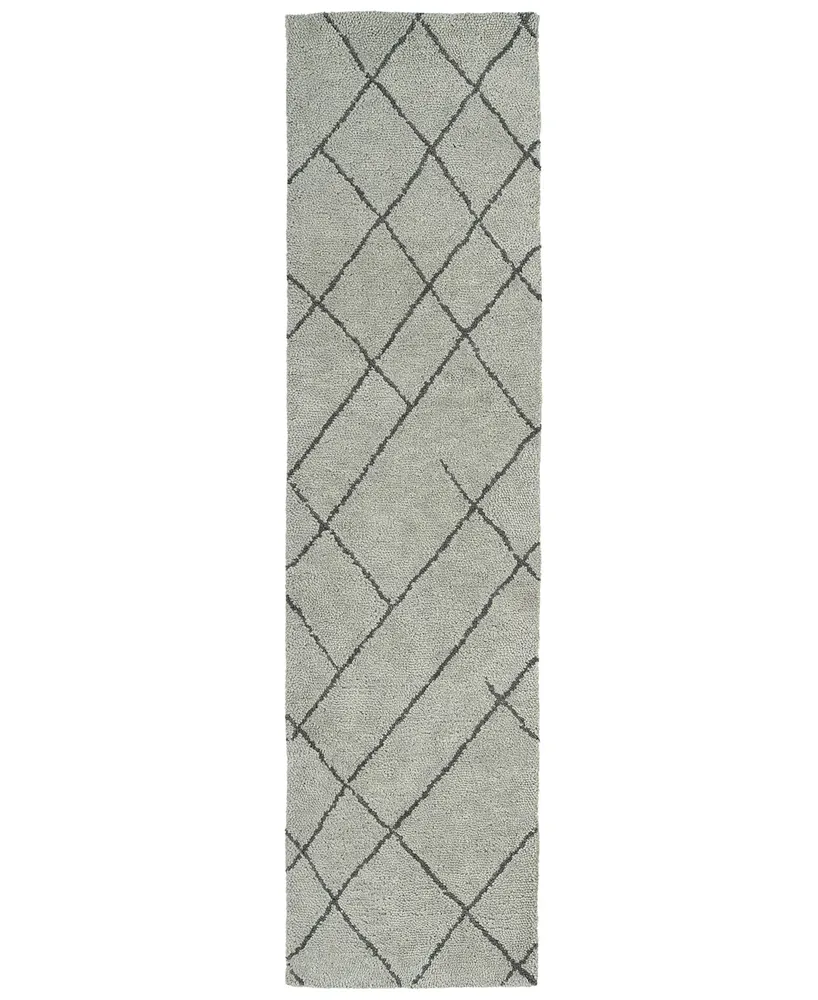 Kaleen Micha MCA98 2' x 8' Runner Area Rug - Silver