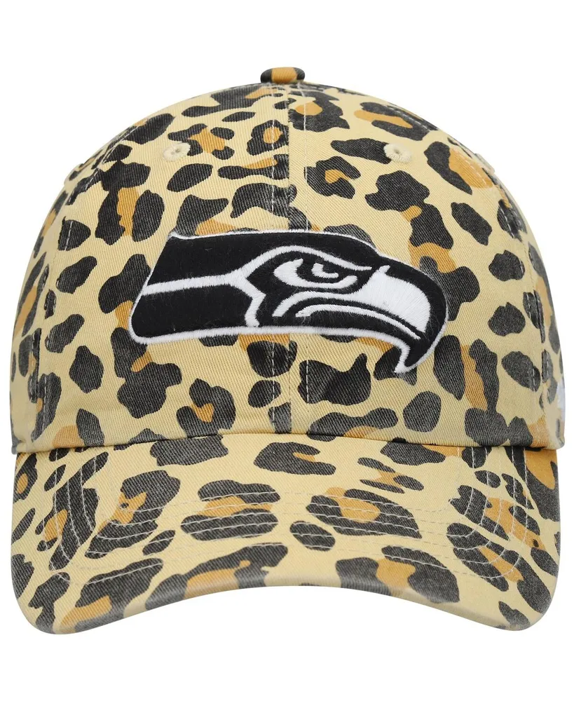 Women's '47 Tan Seattle Seahawks Bagheera Clean Up Allover Adjustable Hat