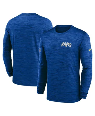 Men's Nike Royal Los Angeles Rams Velocity Athletic Stack Performance Long Sleeve T-shirt