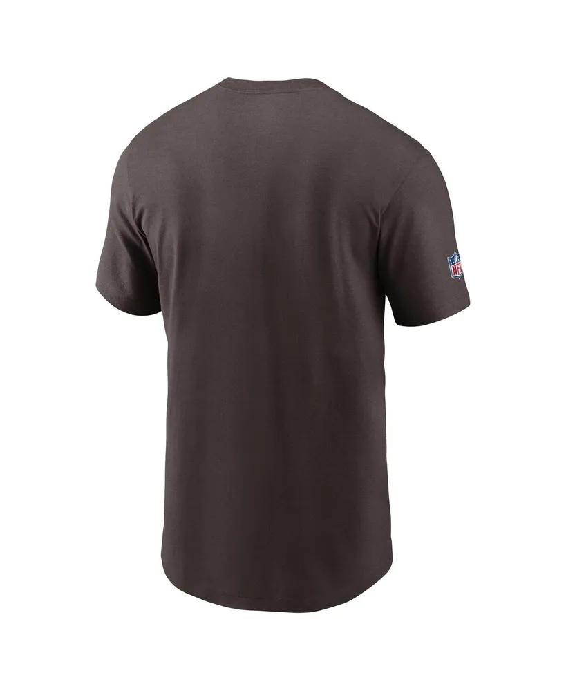 Men's Nike Brown Cleveland Browns Infograph Lockup Performance T-shirt