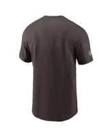 Men's Nike Brown Cleveland Browns Infograph Lockup Performance T-shirt
