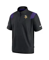 Men's Nike Black Minnesota Vikings Coaches Chevron Lockup Pullover Top