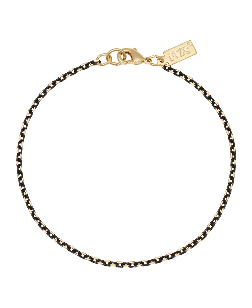 2028 Gold-Tone Black Chain Bracelet