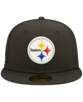 Men's New Era Black Pittsburgh Steelers Super Bowl Xl Pink Pop Sweat 59FIFTY Fitted Hat