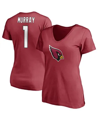Women's Fanatics Kyler Murray Cardinal Arizona Cardinals Player Icon Name and Number V-Neck T-shirt