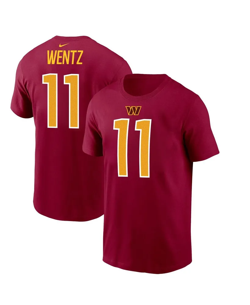 Men's Nike Carson Wentz Burgundy Washington Commanders Player Name & Number T-shirt