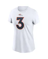 Women's Nike Russell Wilson White Denver Broncos Player Name & Number T-shirt