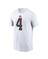 Men's Nike Deshaun Watson White Cleveland Browns Player Name & Number T-shirt