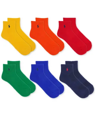 Polo Ralph Lauren Men's 6-Pk. Performance Colorful Quarter Socks