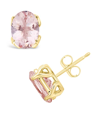 Macy's Morganite (2-1/3 ct. t.w.) Stud Earrings in 14K Gold