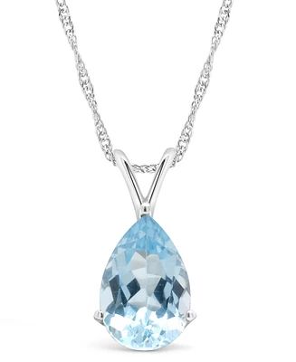 Macy's Topaz (3-5/8 ct. t.w.) Pendant Necklace in 14K White Gold