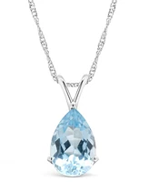 Macy's Topaz (3-5/8 ct. t.w.) Pendant Necklace in 14K White Gold