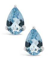 Macy's Topaz (2-1/10 ct. t.w.) Stud Earrings in 14K White Gold