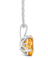 Macy's Citrine (2-1/2 ct. t.w.) Pendant Necklace in 14K White Gold