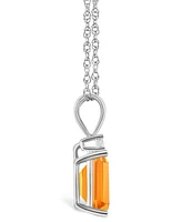 Citrine and Diamond Accent Pendant Necklace (2-1/4 ct.t.w) 14K White Gold or Yellow