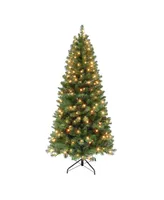 6' Pre-Lit Virginia Pine Tree with 250 Underwriters Laboratories Clear Incandescent Lights, 659 Tips