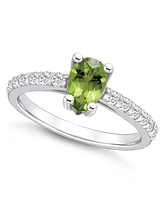 Macy's Peridot (1 Ct. T.w.) and Diamond (1/3 Ring 14K Gold